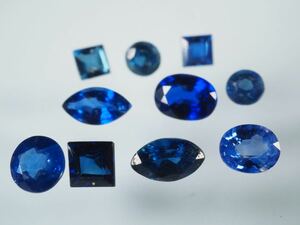 ★☆★BI-LOきまぐれ大セール★☆★ No 1008 天然石 ブルーサファイア 10石セット 計1.09ct 産地インド