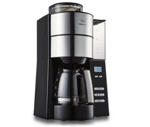 ◆新品 メリタ Melitta 全自動コーヒーメーカー アロマフレッシュ AFG621-1B [ブラック ミル付き ガラスサーバー 6カップ] 保証付 1点限り