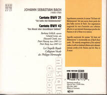 ◆送料無料◆J.S.バッハ：教会カンタータ(BWV.21,42)～フィリップ・ヘレヴェッヘ、パリ・シャペル・ロワイヤル Import p1241_画像2