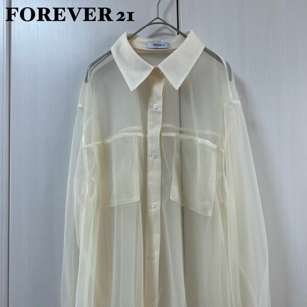 FOREVER 21 フォエバー21 メッシュシアーシャツ