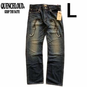 未使用 L QUENCHLOUD インディゴ デニム パンツ