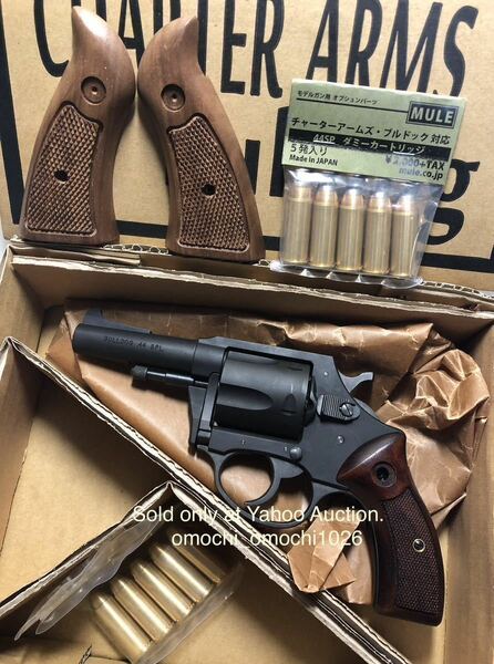 【未発火】MULE直販モデル CHARTER ARMS BULLDOG 44SPダミーカートリッジ付 CAW ☆SPG認定証、バレルインサート有り合法HW樹脂製モデルガン