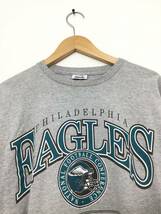 CSA NFL アメフト EAGLES イーグルス チームロゴ プリント 長袖Tシャツ ロンT メンズXL 大きめ 【良品】_画像2