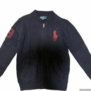 ラルフローレン　ニット　紺　ジャンバー　キッズ　ジャケット　120 ビッグポニー RALPH LAUREN ニットセーター