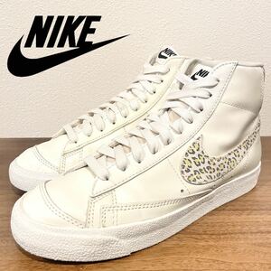 NIKE WMNS BLAZER MID '77 ナイキ ブレーザー ミッド レディース レオパード ハイカットスニーカー カジュアル 24.5cm