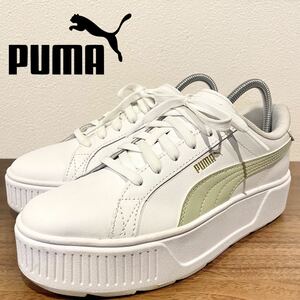 PUMA MAYZE CLASSIC プーマ メイズ クラシック ホワイト レディース 384209-01 ローカットスニーカー カジュアル 22cm 美品