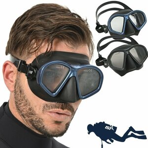 マスク ダイビング シリコンマスク シリコン製 HUNTER 強化レンズ スキンダイビング フリーダイビング スピアフィッシング 小容量