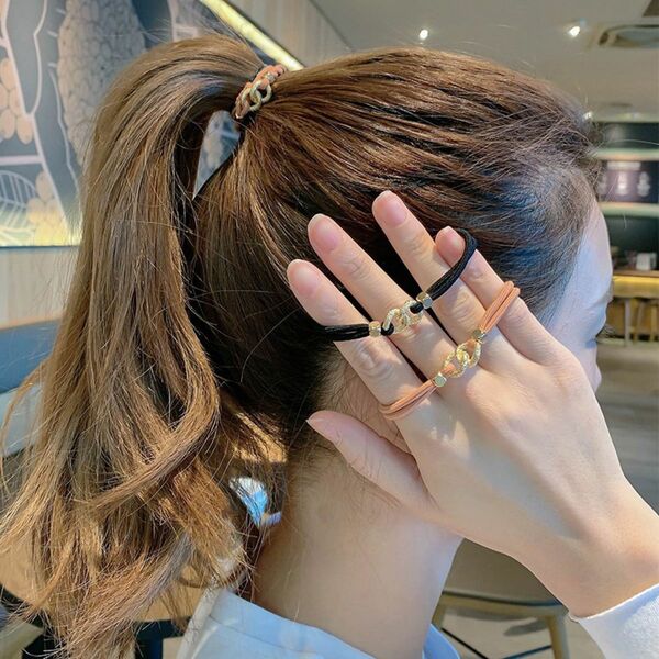 ヘアゴム　シュシュ　ヘアアクセサリー　髪飾り　5本セット　バレッタ ヘアクリップ　ヘアピン　