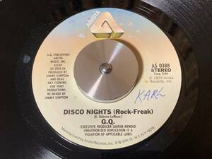 G.Q. ♪DISCO NIGHTS 7インチ 45