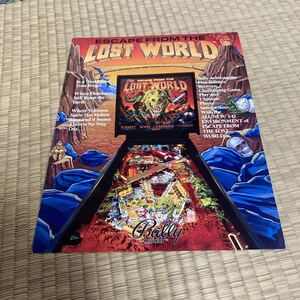  Lost world ja lachic park arcade leaflet catalog Flyer pamphlet regular goods rare not for sale .. pin ball 