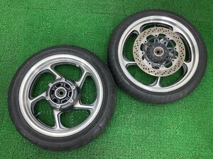 ゼファー1100 ホイール 前後 1297/1298 ZRT10A-028*** カワサキ 純正 中古 バイク 部品 ZRT10A 1297 1298 セット ディスク 曲がり無し