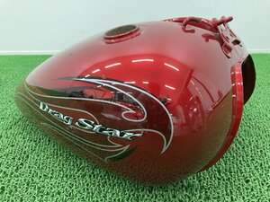 ドラッグスター400 タンク 赤M ヤマハ 純正 中古 バイク 部品 VH02J ノーマルガソリンタンク フューエルタンク 修復素材に 品薄 希少品