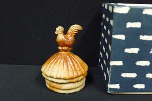 W090 beautiful goods Bizen .. regular . tree ... structure chicken . join incense case tea utensils ornament decoration thing /60