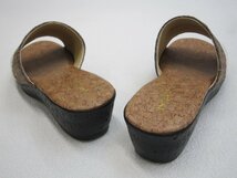 SALE★50%OFF~ Create island ジュート風 クッション入り カジュアル カラーコンビ【婦人 レディース】Laミュール BR白 24.5cm/L 1カ_画像3