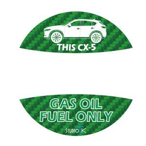 2代目CX-5・フューエルキャップエンブレム「GAS OIL」のため特価！！「DIESEL」と間違えても変更できません！