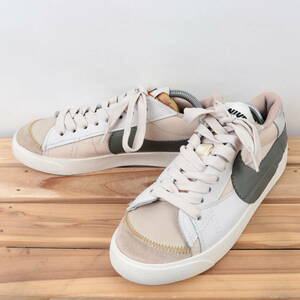 z7734 ナイキ ブレーザーロー77 ジャンボ US8.5 26.5cm/ライトグレー ベージュ グレー NIKE BLAZER LOW 77 JUMBO メンズ スニーカー 中古