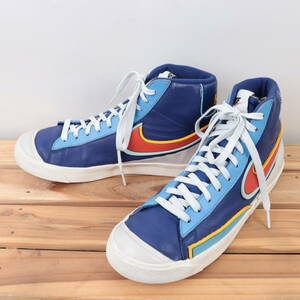 z7739 ナイキ ブレザー ミッド 77 インフィニット US8 26.0cm/紺 ネイビー ブルー NIKE Blazer Mid 77 Infinite メンズ スニーカー 中古