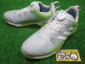 GK鈴鹿☆中古173 【26.0】アディダス★コードカオス ボア ロウ★FV2521★グレー系★スパイクレス★ゴルフシューズ★ダイヤル式★