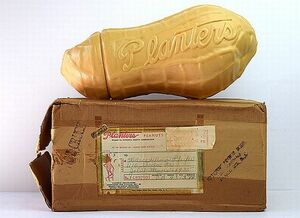 NOS デッド！ 1970’ｓ MR PEANUT ミスターピーナッツ ビンテージ 物入れ コンテナ 箱付 検 プランター社 アーモンド TOY アドバタイジング