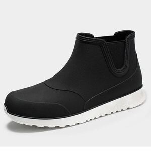 27cm rain shoes men's casual black black [405]D34