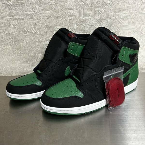 未使用 NIKE AIR JORDAN 1 RETRO HIGH PINE GREEN ナイキ エアジョーダン レトロ ハイ パイン グリーン