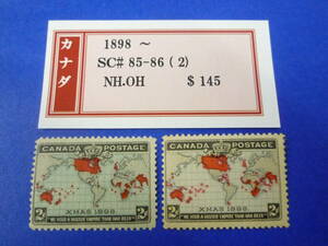 24　A　№15　カナダ切手　1898年～　SC#85-86　計2種　未使用NH～OH・VF　【SC評価 $145】　