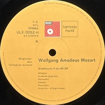 LP コレギウム・アウレウム合奏団 Collegium aureum モーツァルト MOZART 喜遊曲 第11番 第10番 Divertimentos No. 10 In F No. 11 In D_画像10