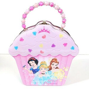 ディズニープリンセス カップケーキ型 ティン缶 14326-619 ティンボックス 収納 小物 グッズ かわいい ピンク シンデレラ ベル 白雪姫
