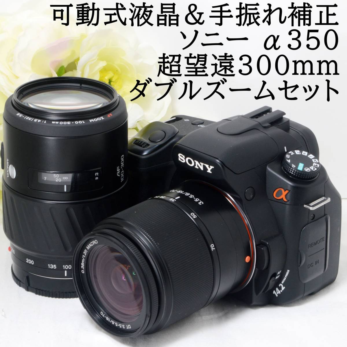 ☆ボディ内手振れ補正☆SONY ソニー α200 18-70 100-300 超望遠300mm