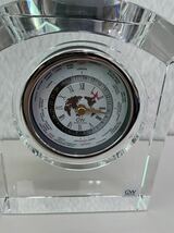 NARUMI　ナルミ　グラスワークス カーヴ 世界時計 GW1000-11065　　置き時計　　クリスタルガラス_画像4