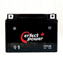 PERFECT POWER PTZ14S バイクバッテリー充電済 【互換 YTZ14S FTZ14S DTZ14-BS】 SC54 CB1300 初期充電済 即使用可能_画像2