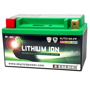 SKYRICH HJTX14H-FP lithium ion battery [ interchangeable Yuasa YTX14-BS FTX14-BS GTX14-BS]
