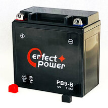 PERFECT POWER PB9-B MF バイクバッテリー初期充電済 【互換 ユアサ YB9-B FB9-B DB9-B GM9Z-4B】_画像1