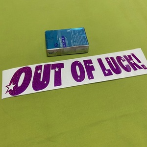 Out of Luck　★OUT OF LUCK!★　パープルグリッター　★抜きステッカー★　アウトオブラック　USDM