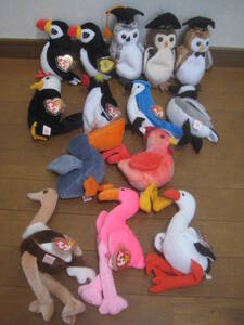 * that time thing large amount 14 body BEANIE BABY Beanie Bay Be tag with cover various bird. soft toy rare hard-to-find *