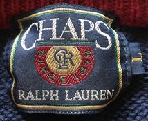 インパクト抜群 圧巻の国旗柄 90's vintage ★ CHAPS RALPH LAUREN ★ チャップス ラルフローレン 星条旗 星柄 コットン ニット セーター L_画像9