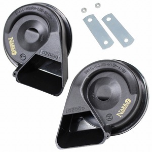 [NARK] thin type model premium horn Lexus sound Lexus horn 110dB height sound / low sound set pon attaching Subaru flat type 2 terminal black 