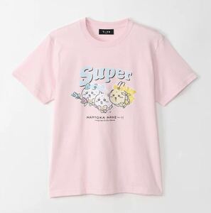 Lサイズ ちいかわ 超まじかるちいかわ Tシャツ super nantoka nare ベビーピンク ハチワレ うさぎ ナガノ