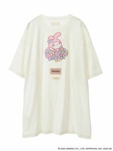 未使用タグ付き PINK HOUSE マイメロディ コラボ プリントTシャツ キナリ リボン ピンクハウス メルローズ50周年 限定 フリーサイズ