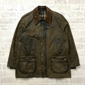 90s Barbour ビデイル 旧3クラウン サイズ42 セージ 英国製 ビンテージ 