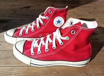 送料無料♪90's USA製コンバースオールスターHI 赤 size 4 美品 vintage CONVERSE ALL STAR アメリカ製古着 スニーカー_画像4