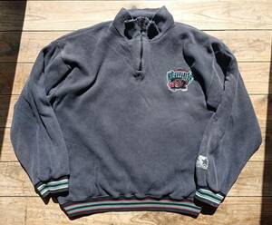 90's NBA公式STARTER バンクーバーグリズリーズ Vancouver Grizzlies サーマルブルゾン 裏地ナイロン ワッフルプルオーバー USA古着vintage