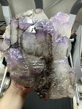 【新春セール】インド カルール産 アメジスト エレスチャル（骸骨水晶） 約5kg 磨きなし 1002_画像2