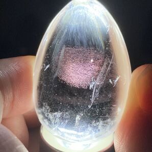 【昔のもの】ピンク エンジェル ラダー クオーツ ルース 約25.6g 磨き