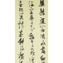 B-3778【複製】張瑞圖 肉筆絹本 三行書 二玄社 掛軸/中国書画 唐物 唐画 朝鮮 李朝民画 花鳥図 書画　_画像5