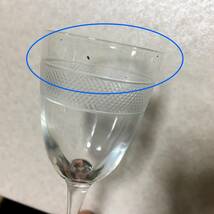 【B185】クリスタル ガラス　グラス　カクテル　シェリー　リキュール　3個セット 酒器　アンティーク　///オールドバカラ_画像4