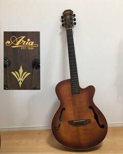 【B51】Aria/アリア エレアコ/アコースティックギター FET-F1 LVS　現状品