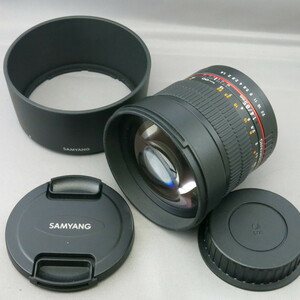 【新品同様】SAMYANGサムヤン　キヤノンEF用 MF85mmF1.4　CanonキヤノンEFマウント(キャノン）★NO.7632