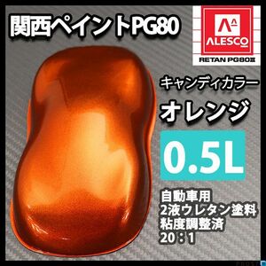 関西ペイント PG80 キャンディー カラー オレンジ（希釈済） 0.5L /2液 ウレタン 塗料 キャンディ Z12