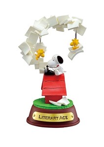 ☆内袋未開封 リーメント◆Snoopy SWING ORNAMENT　6.Literary Ace　ミニチュア 　フィギュア　スヌーピー スウィング オーナメント